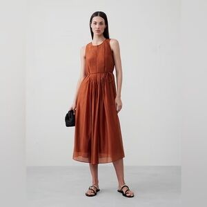 NWT! Banana Republic Dress Arabian Spice Pintuck Organza Midi Dress- Medium 🧞‍♂️